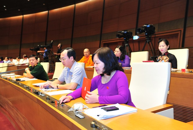 Xin lỗi, cải chính công khai chỉ khi người bị oan yêu cầu Trên 92% số ĐBQH đồng ý thông qua Luật Trách nhiệm bồi thường của Nhà nước (sửa đổi). Ảnh Như Ý