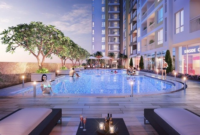 Ký kết Tài trợ Tín dụng 1500 tỷ đồng cho các dự án của Vietcomreal Hồ bơi ở tầng 3 Viva Riverside.