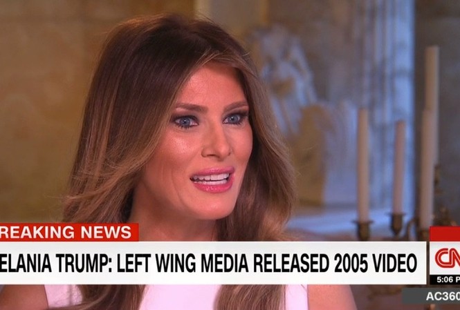 Vợ Donald Trump lên tiếng bênh vực chồng về 'video khiếm nhã' Melania Trump trả lời phỏng vấn trên CNN.