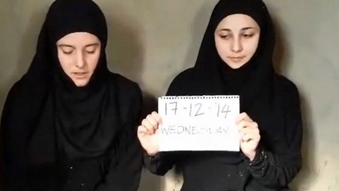 Xuất hiện video 2 phụ nữ Italia bị bắt cóc ở Syria Hai người phụ nữ Italy xuất hiện trong đoạn video