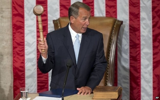 Ông John Boehner tái đắc cử Chủ tịch Hạ viện Mỹ Chủ tịch Hạ viện Mỹ John Boehner.