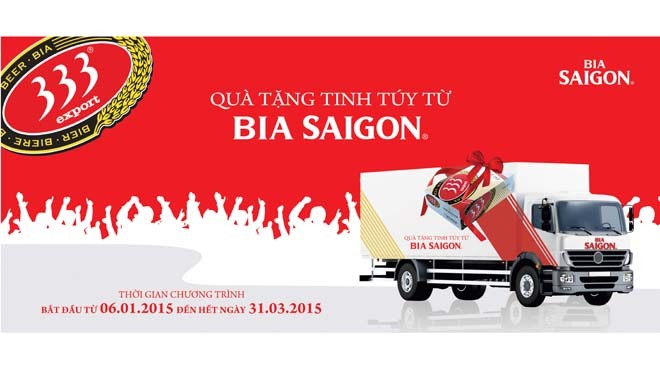 10.000 thùng bia 333 – món quà Tết từ Bia Sài Gòn 10.000 thùng bia 333 – món quà Tết từ Bia Sài Gòn