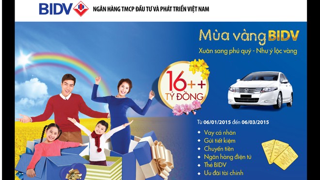 Năm mới, tri ân khách hàng với “Mùa vàng BIDV” Năm mới, tri ân khách hàng với “Mùa vàng BIDV”