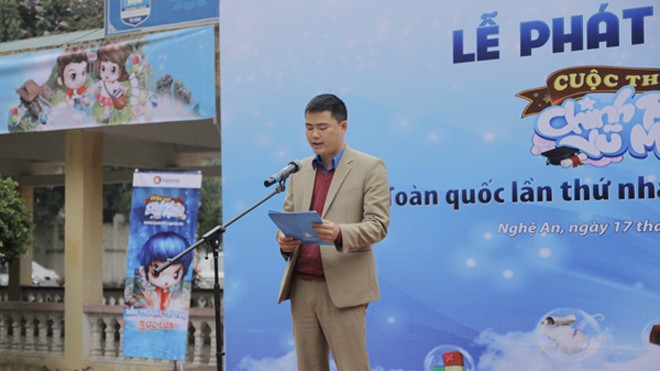 Học sinh Nghệ An hưởng ứng cuộc thi Chinh Phục Vũ Môn Đ/c Bùi Văn Vinh - Ủy viên Ban thường vụ Tỉnh đoàn, Trưởng Ban Thanh thiếu nhi trường học, Phó Chủ tịch thường trực Hội đồng Đội tỉnh Nghệ An phát động cuộc thi CPVM lần thứ I trên địa bàn tỉnh (17/01)