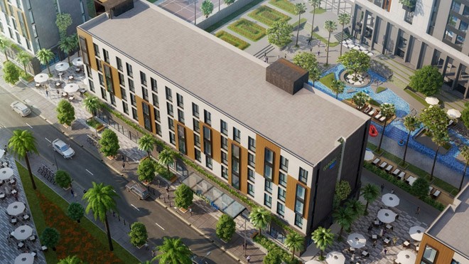 Sở hữu Boutique Hotel, thu về tiền tỷ lợi nhuận mỗi năm Một góc phối cảnh Garden Bay trong khu tổ hợp giải trí Cocobay