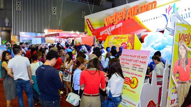 Vietjet tặng 700.000 vé giá từ 0 đồng tại Hội chợ Du lịch quốc tế TP.HCM Vietjet tặng 700.000 vé giá từ 0 đồng tại Hội chợ Du lịch quốc tế TP.HCM
