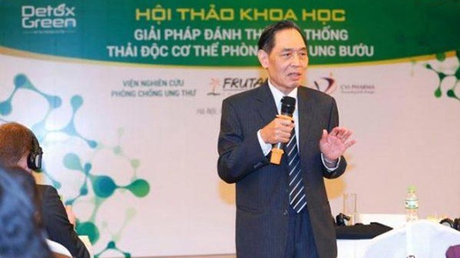 Đa số các bệnh ung thư là do chưa biết cách làm sạch độc tố trong cơ thể PGS.TS Nguyễn Bá Đức tại hội thảo Giải pháp đánh thức hệ thống thải độc cơ thể phòng ngừa ung bướu