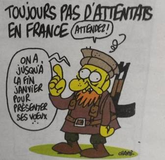 'Điềm báo' trước vụ thảm sát tại tòa soạn ở Paris Tranh biếm họa của một trong những họa sỹ bị thiệt mạng như một điềm báo trước.