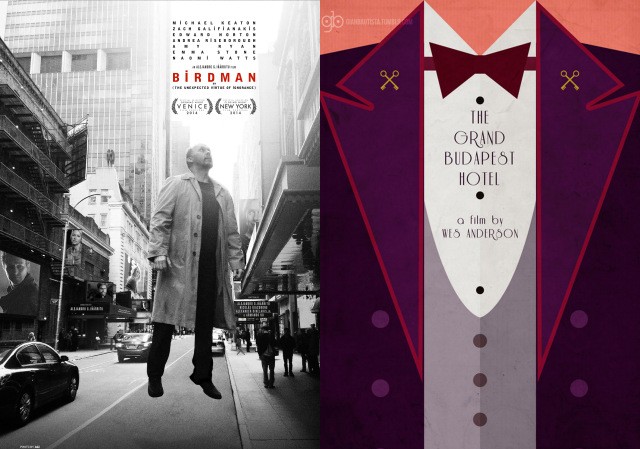 ‘Birdman’, ‘Budapest’ bội thu đề cử giải Oscar 'Birdman' (trái) và 'The Grand Budapest Hotel' (phải) là 2 phim nhận được nhiều để cử nhất tại Oscar mùa thứ 87.