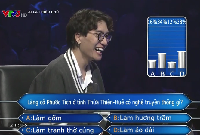 Châu Đăng Khoa bị khán giả 'chơi xỏ' khi tham gia Ai là triệu phú Châu Đăng Khoa nghi ngờ bị khán giả "troll" trong chương trình Ai là triệu phú.