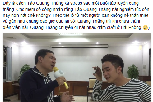 Quang Thắng hát karaoke trong hậu trường Táo quân 2017 Quang Thắng hát karaoke trong hậu trường Táo quân 2017