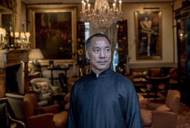 'Nhân vật bí ẩn' bên lề cuộc gặp thượng đỉnh Mỹ - Trung Chân dung ông Guo Wengui, một tỷ phú bất động sản Trung Quốc. Ảnh: NYT.