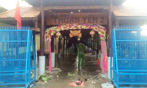 Bắt một nghi can vụ hỗn chiến vì sàm sỡ gái Nhà hàng tiệc cưới nơi xảy ra vụ việc