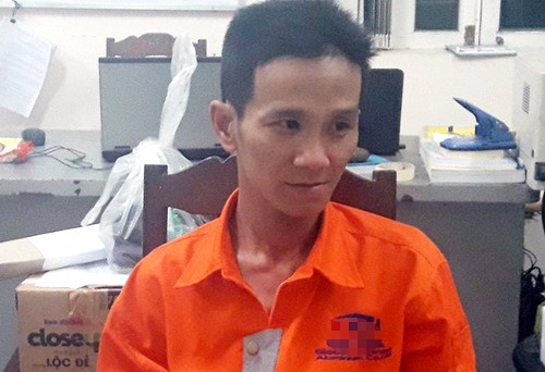 Nghi can giết cô gái có hình xăm: Nghi can Huỳnh Ngọc Phương tại cơ quan điều tra. Ảnh: C.A