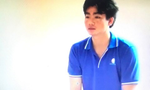 Lấy 190.000 đồng đi nhậu, vợ bị chồng đánh chết Ngô Thanh Hiểu tại cơ quan điều tra. Ảnh: Công an cung cấp