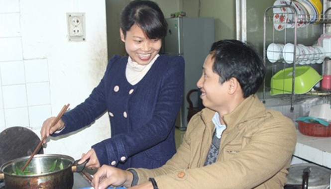 Chuyện tình cảm động của chàng vận động viên khuyết tật Cuộc sống hạnh phúc của chị Nhung và anh Mai Anh. Ảnh: P.B.