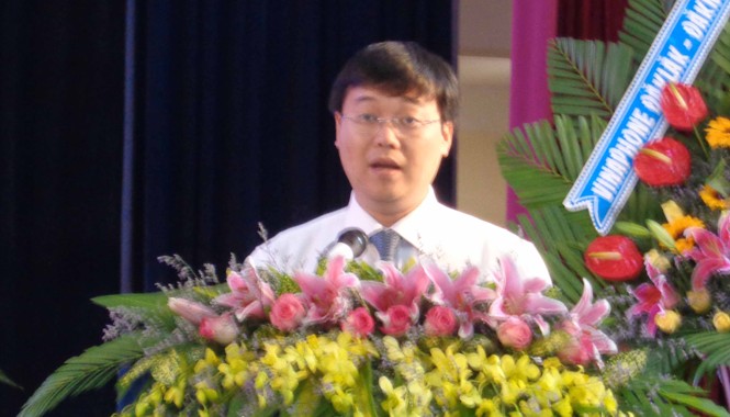 Sinh viên Đắk Lắk đoàn kết, sáng tạo, hội nhập, phát triển Anh Lê Quốc Phong, Bí thư Trung ương Đoàn, Chủ tịch Hội sinh viên Việt Nam phát biểu tại đại hội.