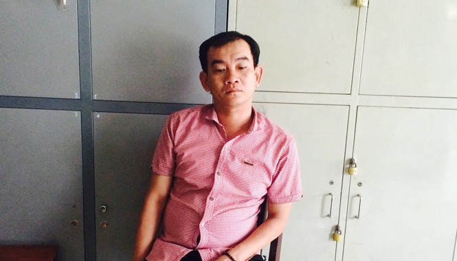 Triệt phá đường dây bán dâm tiền triệu Nghi can Ba tại công an. Ảnh CA cung cấp.