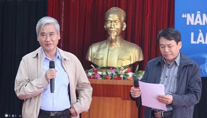 Bộ GTVT chỉ định người tạm điều hành Cục Đường sắt Ông Nguyễn Hữu Thắng (bên trái). Ảnh: P.Mai.