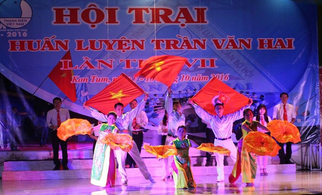 120 hội viên tham gia trại huấn luyện Trần Văn Hai Hội trại huấn luyện Trần Văn Hai tại Kon Tum.