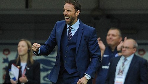 Tuyển Anh thắng trận đầu dưới trướng HLV Southgate HLV Gareth Southgate được nếm trải hương vị chiến thắng ngay ở trận đầu tiên dẫn dắt tuyển Anh. Ảnh: Reuters.