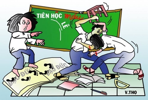 Bạo lực học đường gia tăng bắt đầu từ những giáo viên thế này! Tình trạng bạo lực học đường gia tăng một phần nguyên nhân là do thầy cô có cách ứng xử không đúng chuẩn mực sư phạm. Ảnh minh họa.