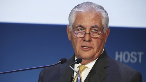 Ứng viên ngoại trưởng Mỹ rời tập đoàn dầu khí với 180 triệu USD Rex Tillerson, cựu chủ tịch và giám đốc điều hành Exxon Mobil. Ảnh: AP.