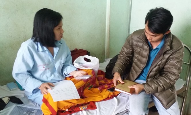 Luật sư bị đánh tại tòa đề nghị giám định thương tích Luật sư Võ Thị Tiết điều trị tại bệnh viện Quân y 211 ngày 21/12/2016.