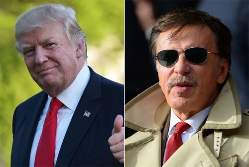 Ông chủ Arsenal ủng hộ một triệu USD cho Tổng thống Trump Tổng thống Trump và ông chủ Arsenal (phải) đều là những tỷ phú tại Mỹ.