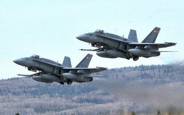 Chiến đấu cơ Canada ào ạt tấn công IS Máy bay CF-18 của Canada. (Nguồn: AFP)