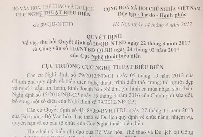 Kiểm điểm cá nhân tham mưu dừng lưu hành “Con đường xưa em đi” Cục chính thức thu hồi lệnh tạm dừng lưu hành 5 ca khúc trước 1975