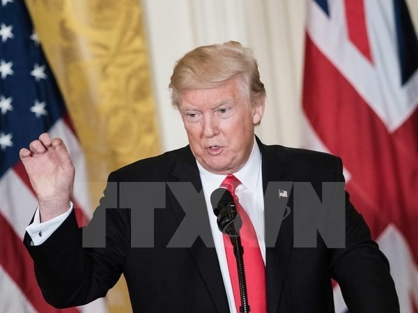 Bản tin 15H: Ông Trump cho rằng cuộc chiến chống IS sẽ không kéo dài Tổng thống Mỹ Donald Trump. (Ảnh: AFP/TTXVN)