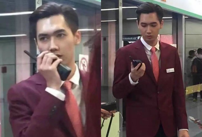 Bị chuyển công tác vì quá đẹp trai Vẻ điển trai của nam nhân viên ga tàu điện ngầm Đại học Quảng Tây "gây bão" trong cộng động mạng Trung Quốc.