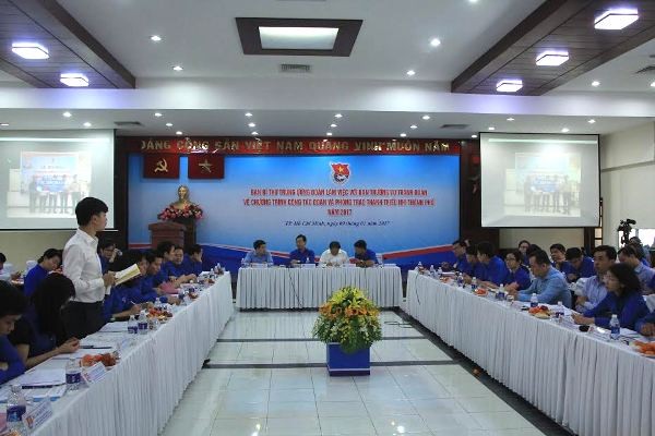 Thành Đoàn TPHCM phải nâng cao chất lượng đoàn viên một cách thực chất Quang cảnh buổi làm việc.