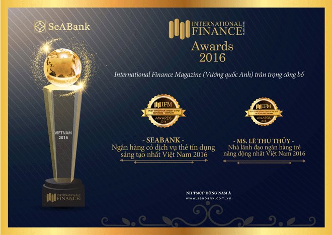 “Ngân hàng có dịch vụ Thẻ tín dụng sáng tạo nhất 2016” “Ngân hàng có dịch vụ Thẻ tín dụng sáng tạo nhất 2016”