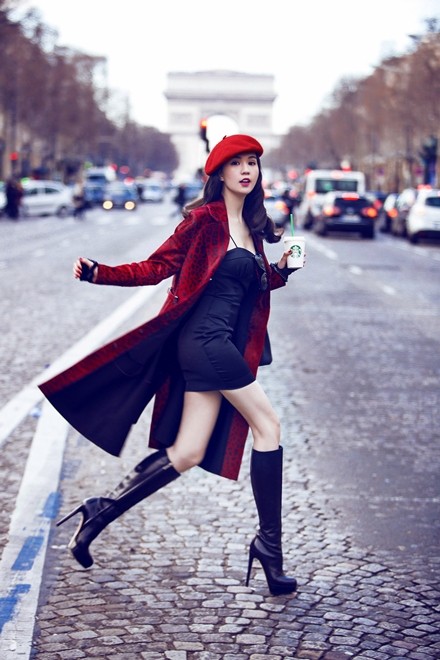 Ngọc Trinh diện áo 200 triệu đồng dạo chơi Paris - ảnh 3