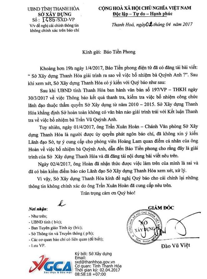 Vụ bà Quỳnh Anh: Giám đốc Sở nói người phát ngôn... tự ý phát ngôn - ảnh 1
