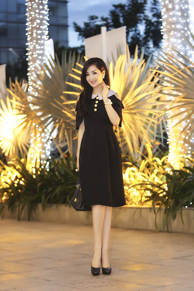 Hoa hậu Giáng My xinh đẹp, trẻ trung đi làm giám khảo - ảnh 3