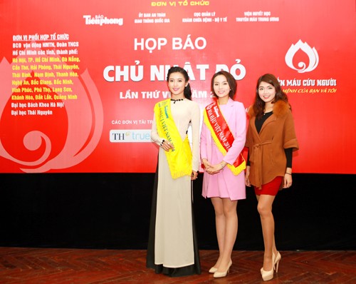 Các Hoa hậu, Á hậu hào hứng hiến máu cho ngày Chủ Nhật Đỏ - ảnh 1