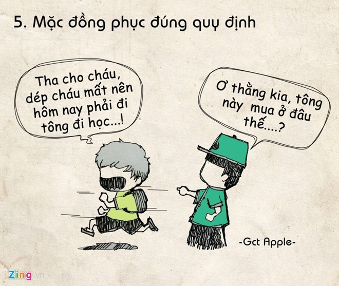 Tranh hài: Ám ảnh kinh điển của học sinh khi đến trường - ảnh 5