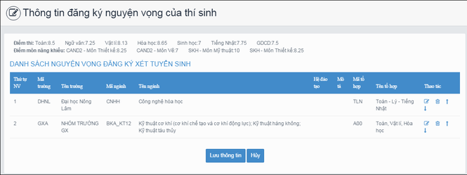 Xét tuyển ĐH: Hướng dẫn thao tác thay đổi nguyện vọng trên online và mẫu giấy - ảnh 2