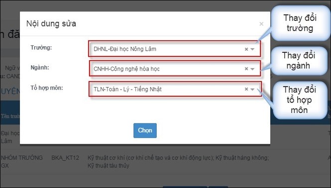 Xét tuyển ĐH: Hướng dẫn thao tác thay đổi nguyện vọng trên online và mẫu giấy - ảnh 4