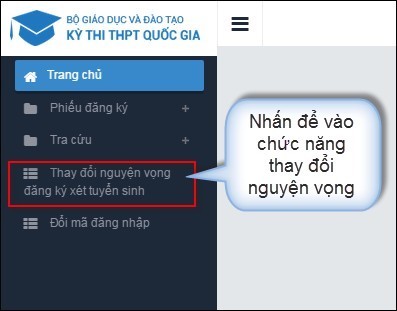Xét tuyển ĐH: Hướng dẫn thao tác thay đổi nguyện vọng trên online và mẫu giấy - ảnh 1