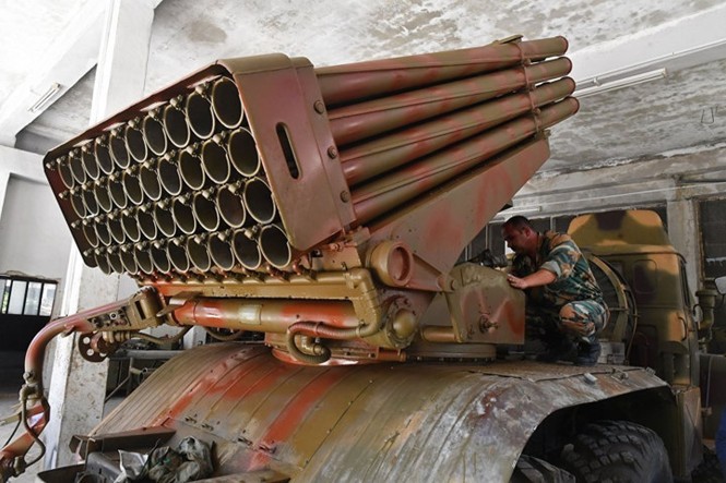 Thâm nhập xưởng phục chế pháo của quân đội Syria ở Hama - ảnh 7