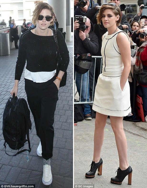 Kristen Stewart diện váy trắng muốt kiêu sa ở Paris - ảnh 3