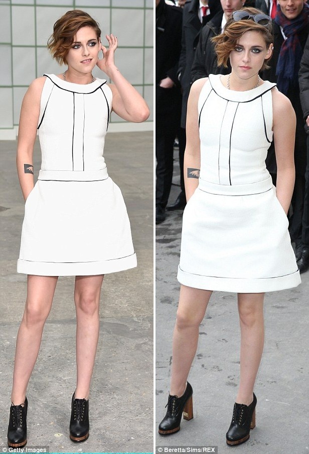 Kristen Stewart diện váy trắng muốt kiêu sa ở Paris - ảnh 5