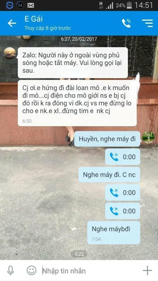 Cô gái 'mất tích' khi ra Hà Nội làm thủ tục xuất khẩu lao động - ảnh 1