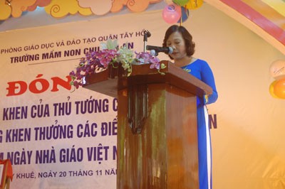 Trường MN Chu Văn An đón nhận bằng khen của Thủ Tướng Chính Phủ - ảnh 1
