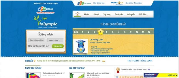 Phần mềm luyện thi toán qua Internet – Violympic - ảnh 1