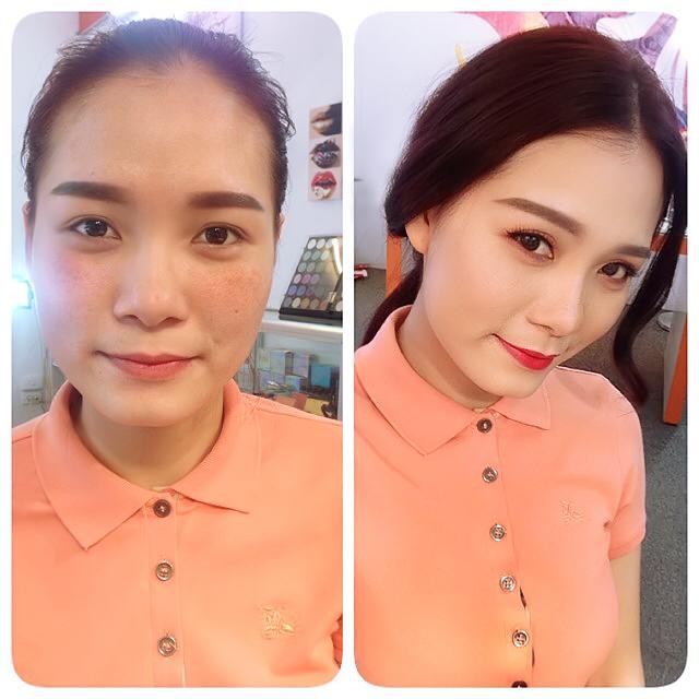 Giật mình nhan sắc thiếu nữ trước và sau trang điểm - ảnh 11